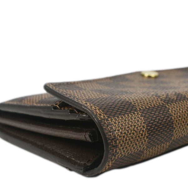 LOUIS VUITTON Sarah Damier Ebene Wallet Brown