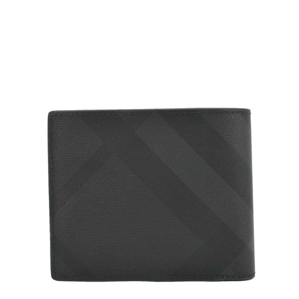 BURBERRY London Check-Print Canvas Bi-Fold Wallet Black