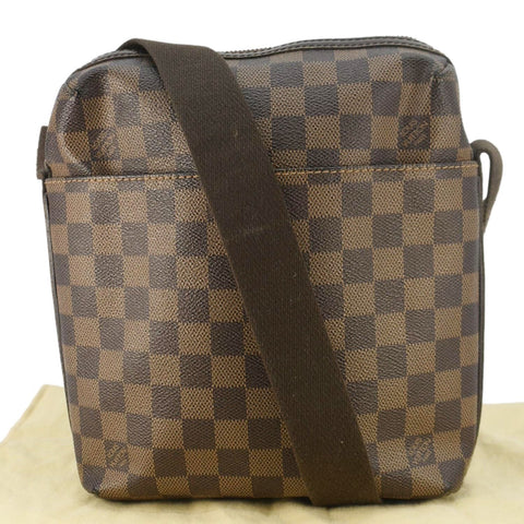 LOUIS VUITTON Trotteur Beaubourg PM Damier Ebene Crossbody Bag Brown