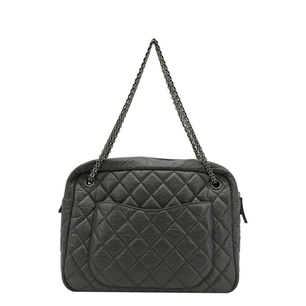 CHANEL Reissue Large Quilted Leather Camera Shoulder Bag Grey back look