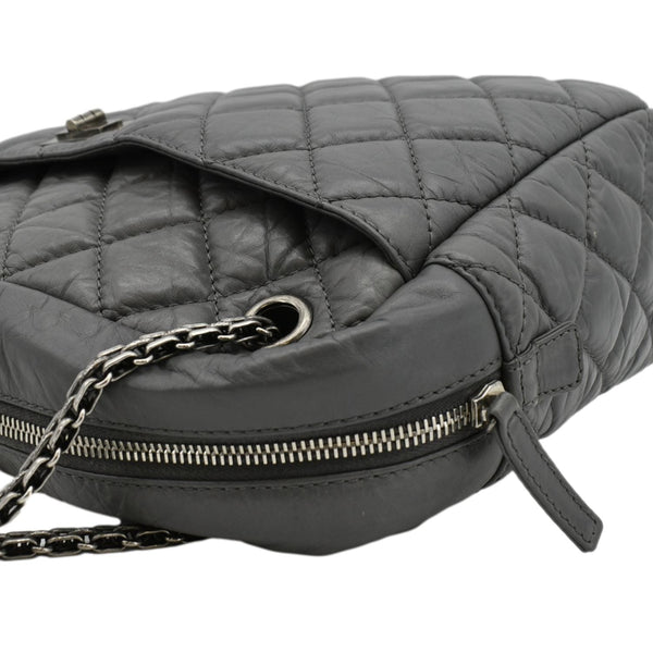 CHANEL Reissue Large Quilted Leather Camera Shoulder Bag Grey right corner