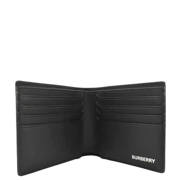 BURBERRY London Check-Print Canvas Bi-Fold Wallet Black