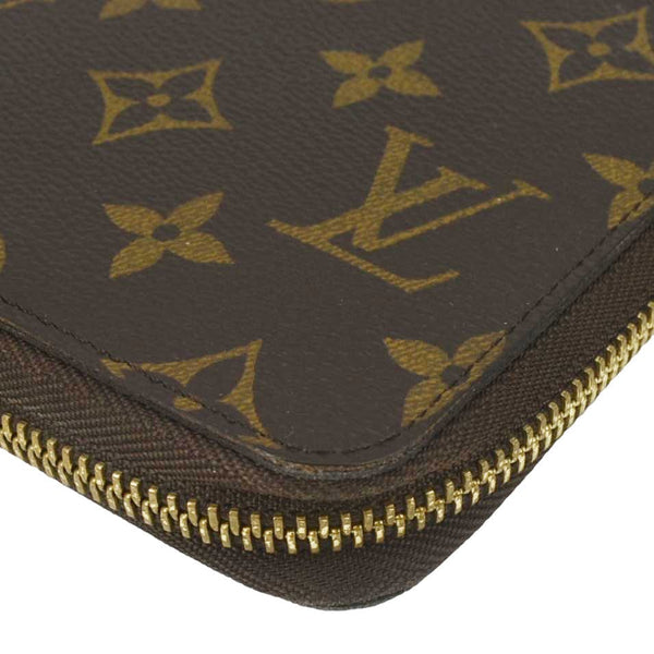 LOUIS VUITTON Monogram Canvas Zippy Wallet Brown