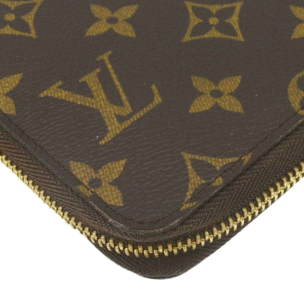 LOUIS VUITTON Monogram Canvas Zippy Wallet Brown