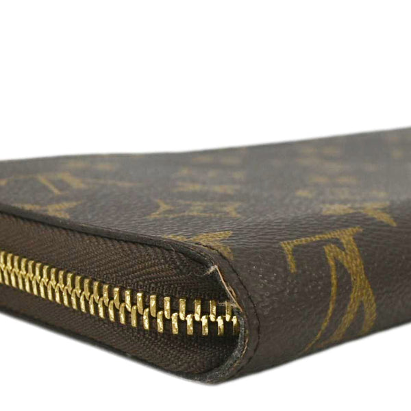 LOUIS VUITTON Monogram Canvas Zippy Wallet Brown