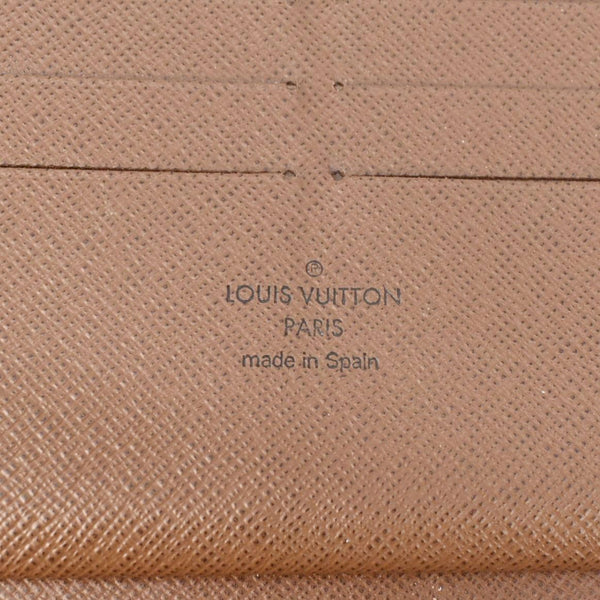 LOUIS VUITTON Monogram Canvas Zippy Wallet Brown