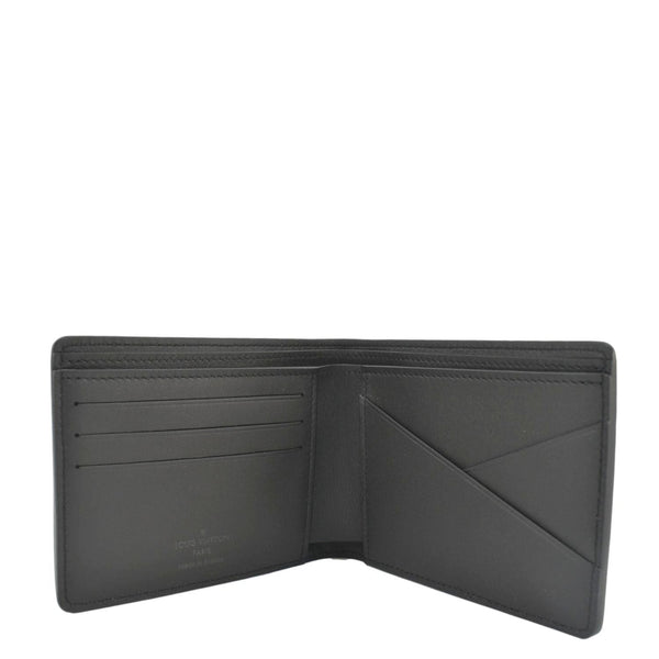 LOUIS VUITTON Multiple Aerogram Grained Calf Leather Wallet Black