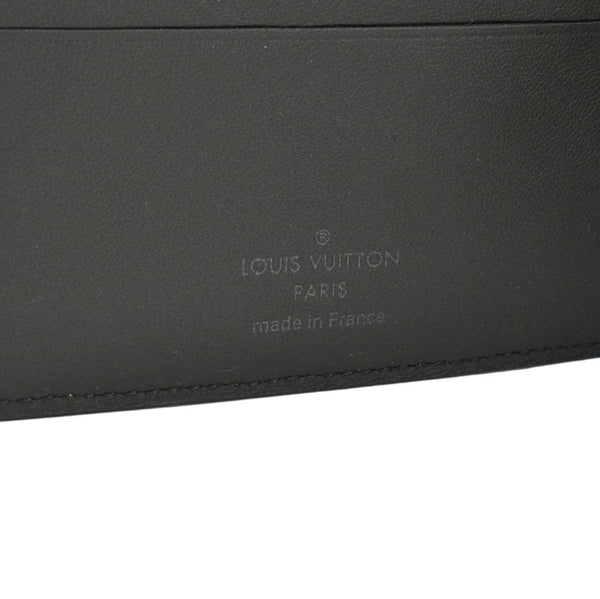 LOUIS VUITTON Multiple Aerogram Grained Calf Leather Wallet Black