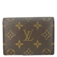 LOUIS VUITTON Monogram Canvas Bi-Fold Card Case Brown