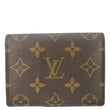 LOUIS VUITTON Monogram Canvas Bi-Fold Card Case Brown