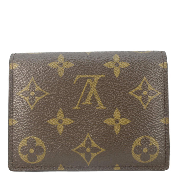 LOUIS VUITTON Monogram Canvas Bi-Fold Card Case Brown