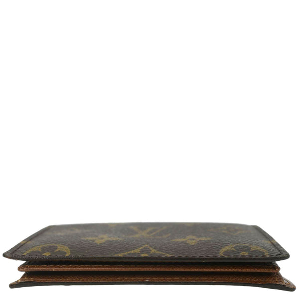 LOUIS VUITTON Monogram Canvas Bi-Fold Card Case Brown