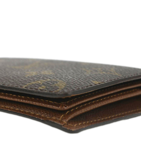 LOUIS VUITTON Monogram Canvas Bi-Fold Card Case Brown