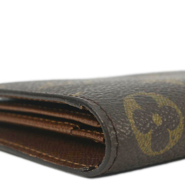 LOUIS VUITTON Monogram Canvas Bi-Fold Card Case Brown