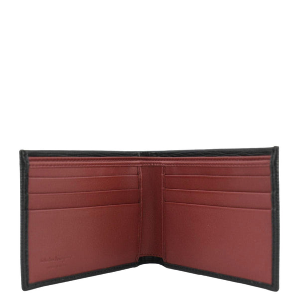 SALVATORE FERRAGAMO Gancini Leather Bi-Fold Wallet Black