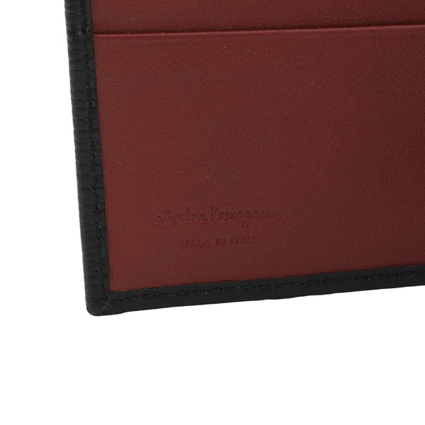 SALVATORE FERRAGAMO Gancini Leather Bi-Fold Wallet Black