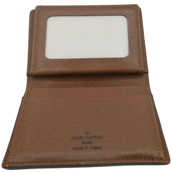 LOUIS VUITTON Monogram Canvas Bi-Fold Card Case Brown