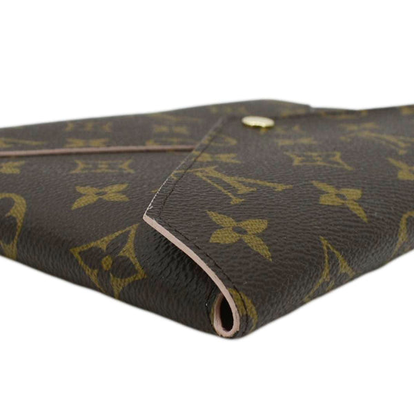 LOUIS VUITTON Kirigami Pochette Large Monogram Canvas Clutch Rose Ballerine