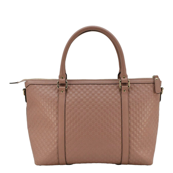 GUCCI Large Microguccissima Leather Tote Bag Dusty Pink 449655