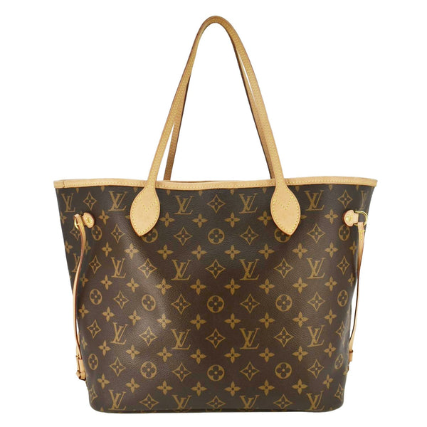 LOUIS VUITTON Neverfull MM Monogram Canvas Tote Bag Brown