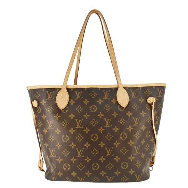 LOUIS VUITTON Neverfull MM Monogram Canvas Tote Bag Brown