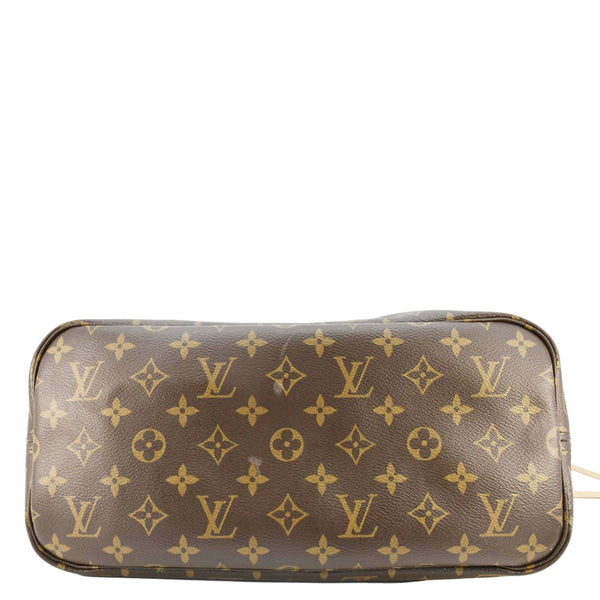 LOUIS VUITTON Neverfull MM Monogram Canvas Tote Bag Brown