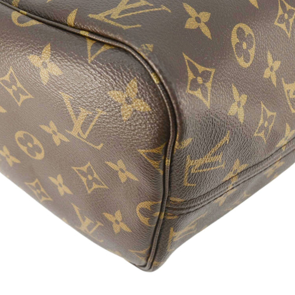 LOUIS VUITTON Neverfull MM Monogram Canvas Tote Bag Brown