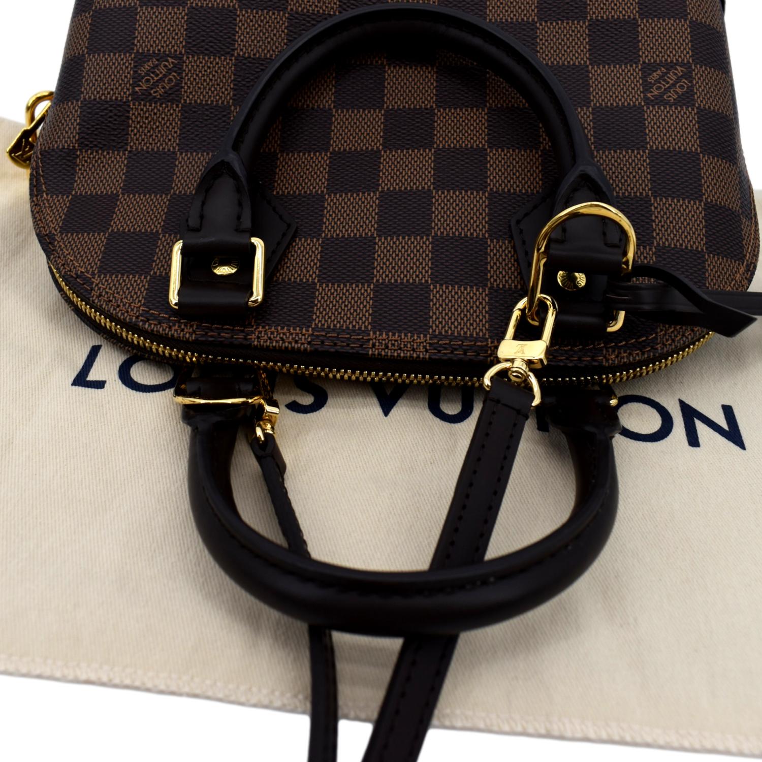 Alma bb cloth handbag Louis Vuitton Brown in Cloth - 26041979