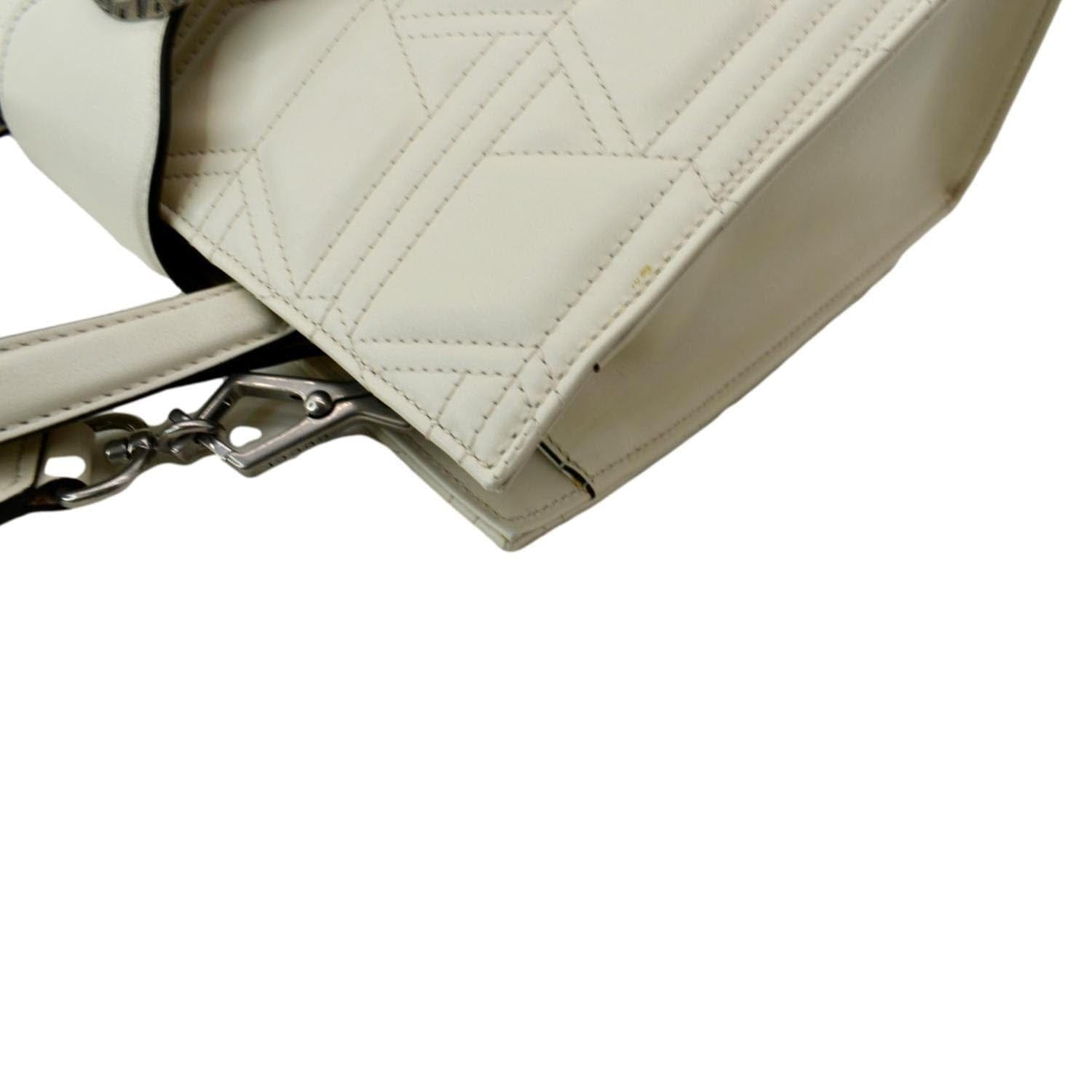 Gucci Ivory Matelassé Leather Dionysus Medium Hobo Silver Hardware (Very Good), White Womens Handbag