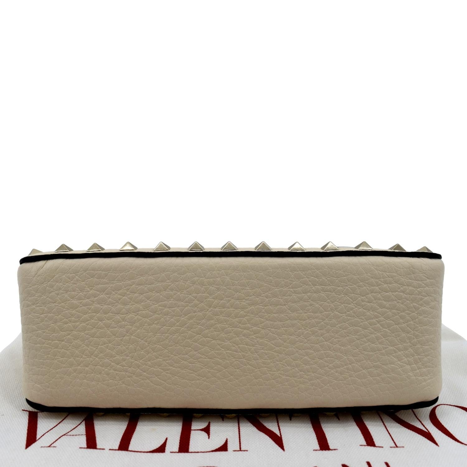 Rockstud leather crossbody bag Valentino Garavani White in Leather -  32518017