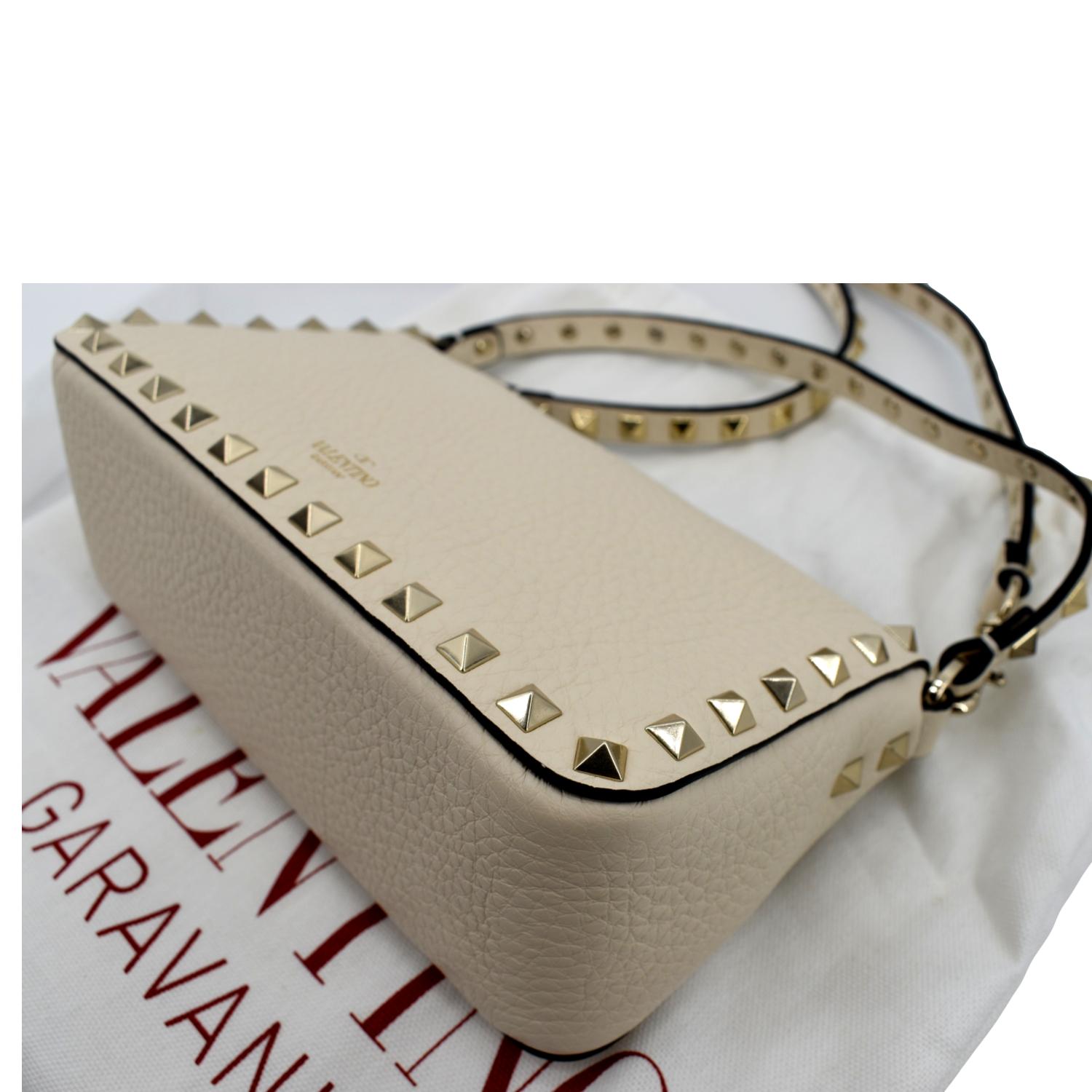 Valentino Garavani - Rockstud Leather Cross-body Bag - Womens - Ivory