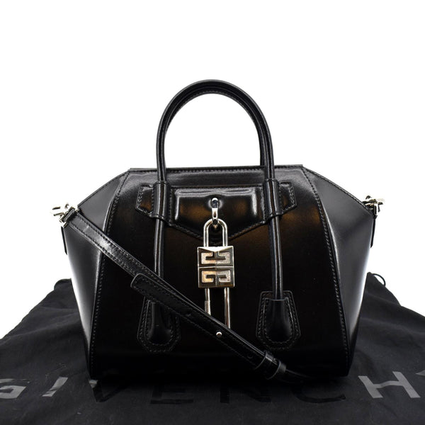 GIVENCHY Antigona Mini Leather Shoulder Bag Black