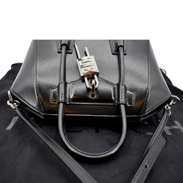 GIVENCHY Antigona Mini Leather Shoulder Bag Black