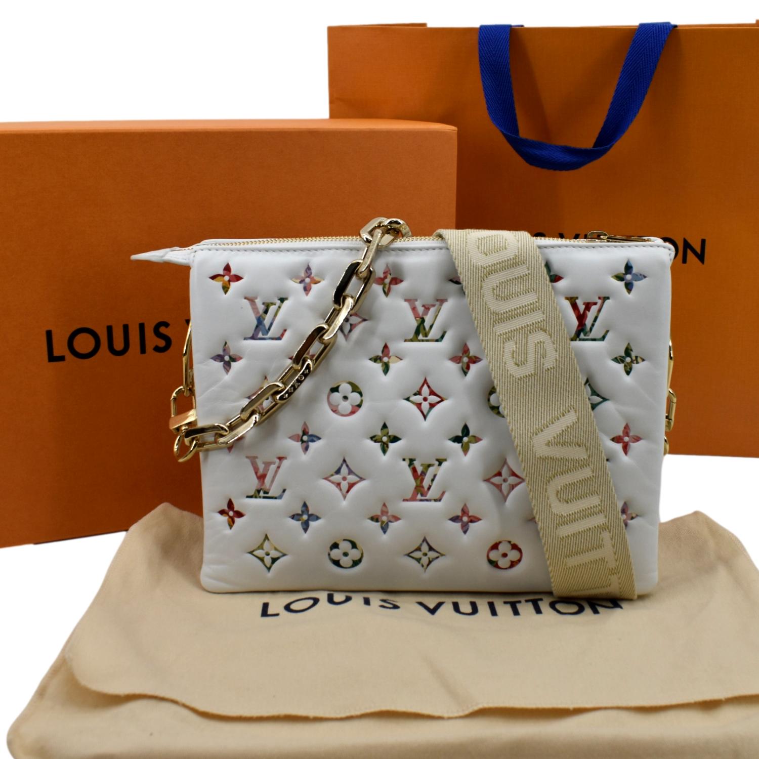 Louis Vuitton White Monogram Coussin PM Louis Vuitton