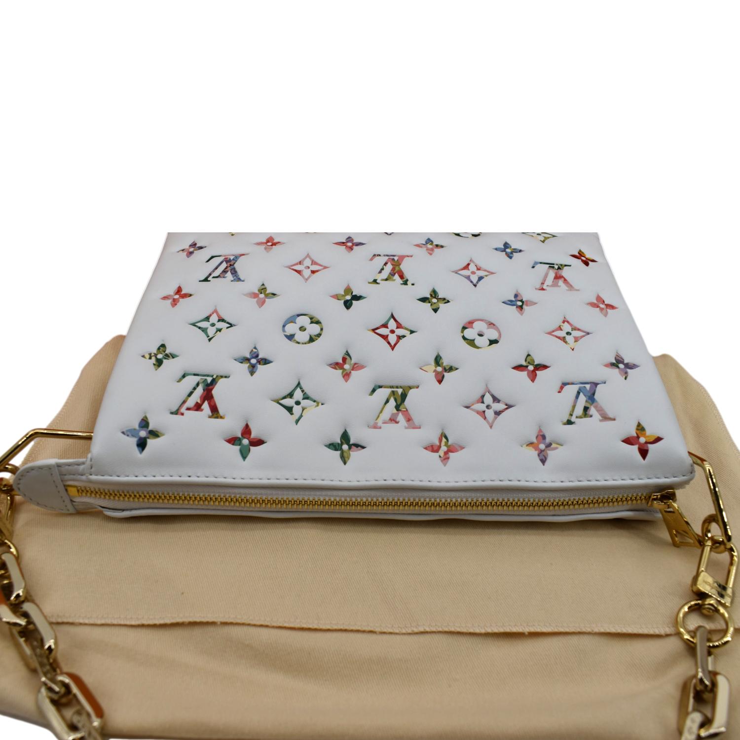 Louis Vuitton Monogram Embossed Coussin PM - White Shoulder Bags