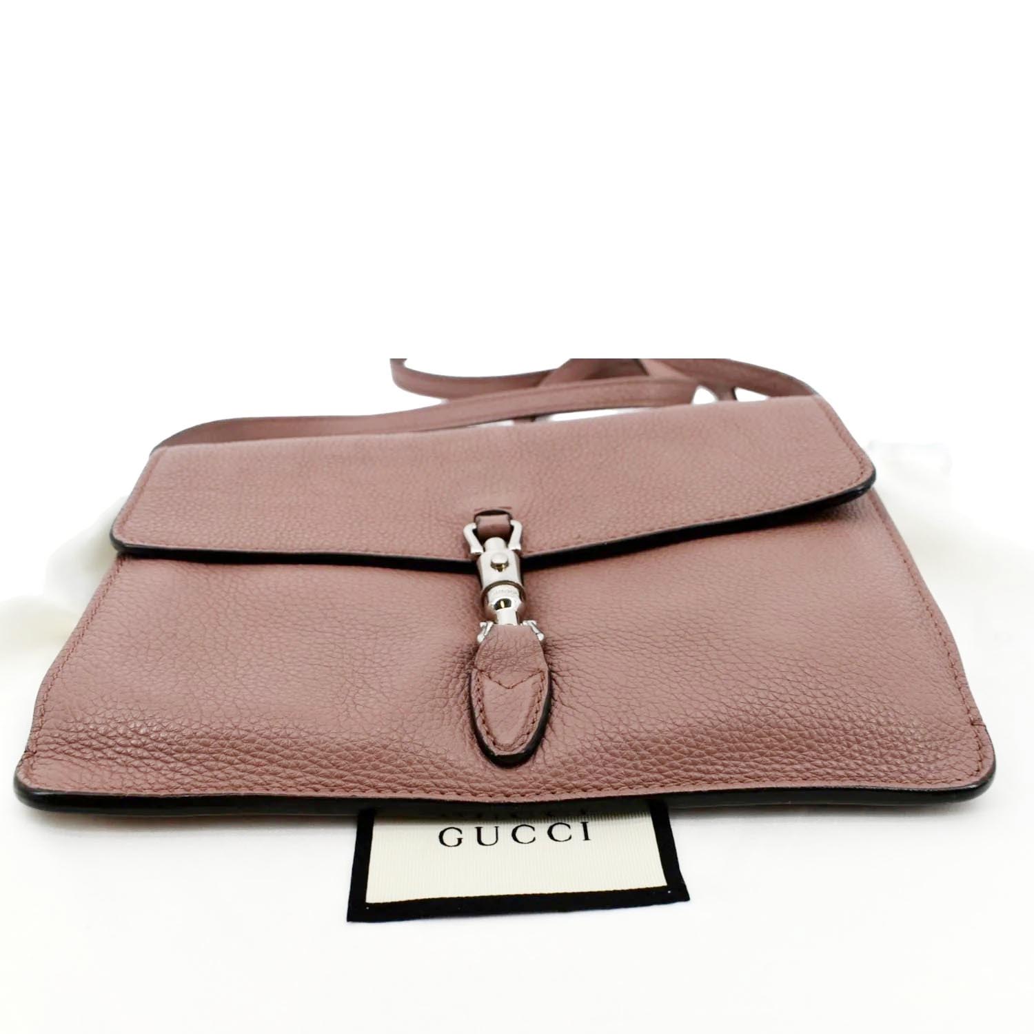 Gucci Pebbled Leather Soft Jackie Convertible Mini Crossbody