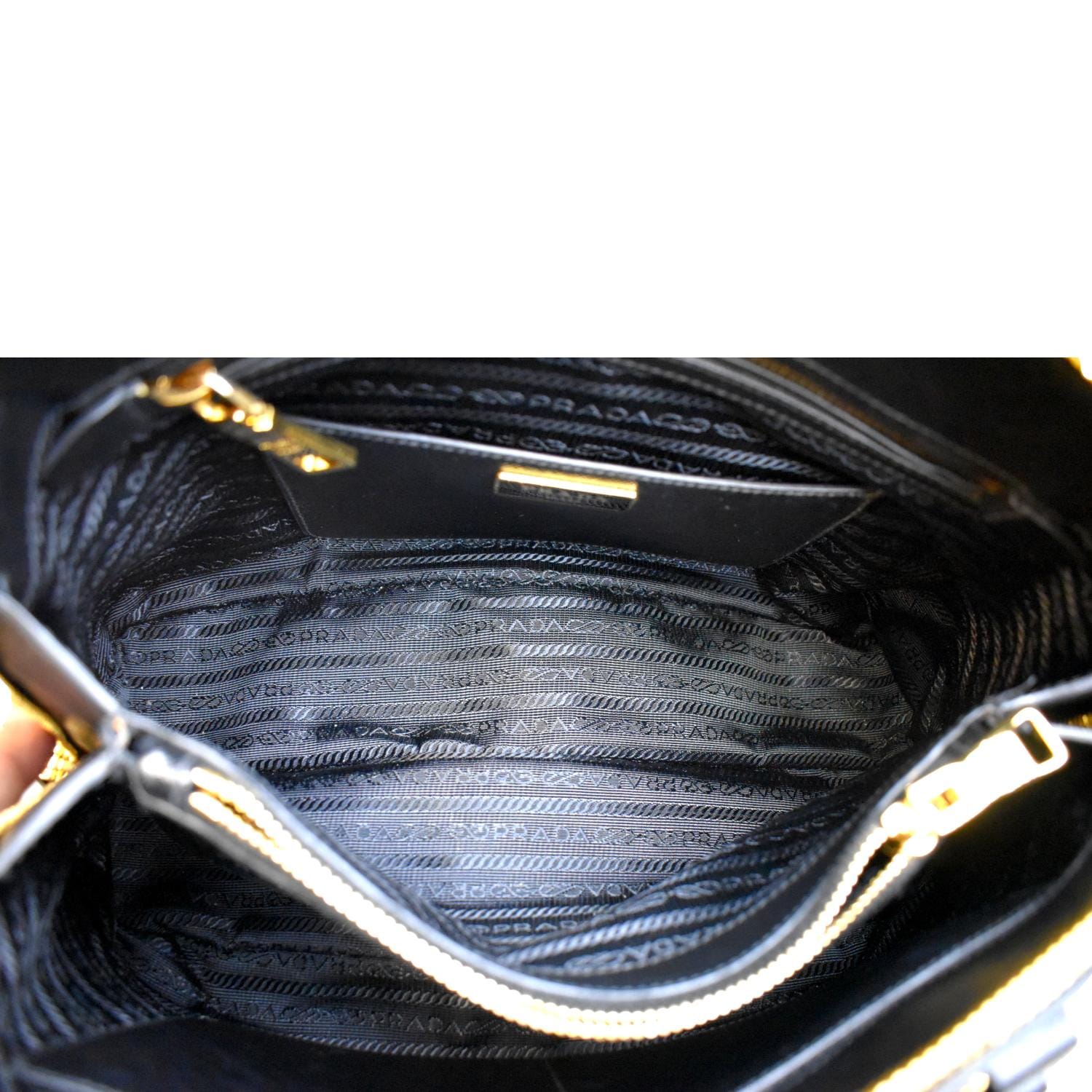 Prada, Bags, Authentic Prada Saffiano Vernice Promenade Shouldercrossbody  Bag In Black