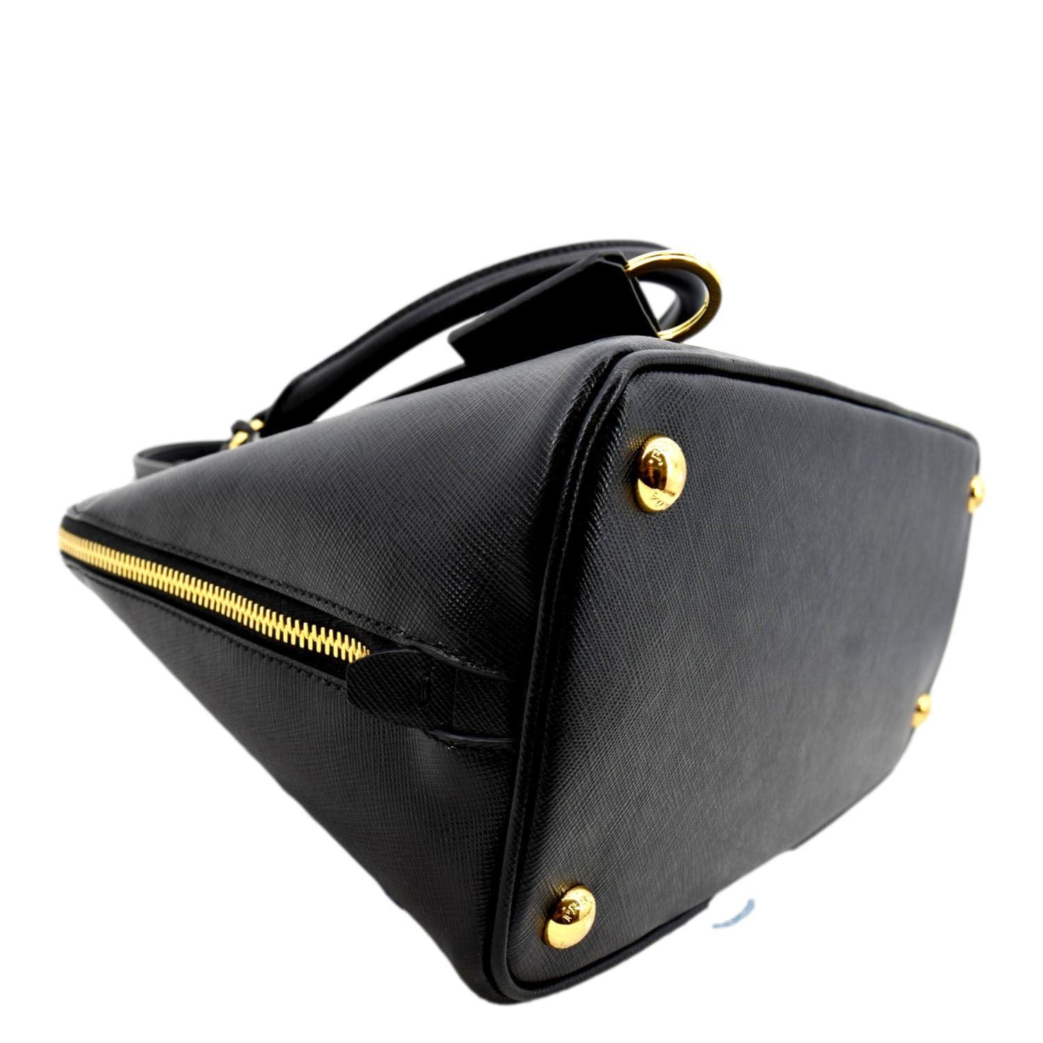 Prada Black Saffiano Lux Leather Small Promenade Crossbody Bag