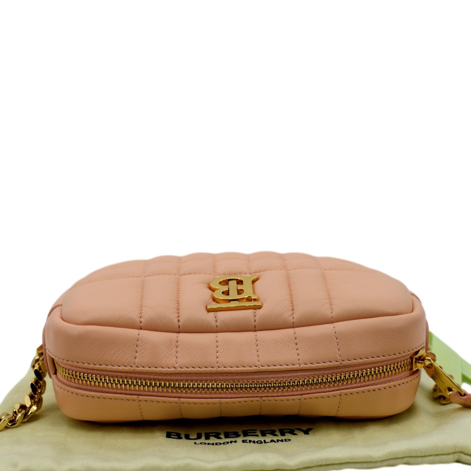Burberry Small Lola Quilted Leather Camera Bag Pink