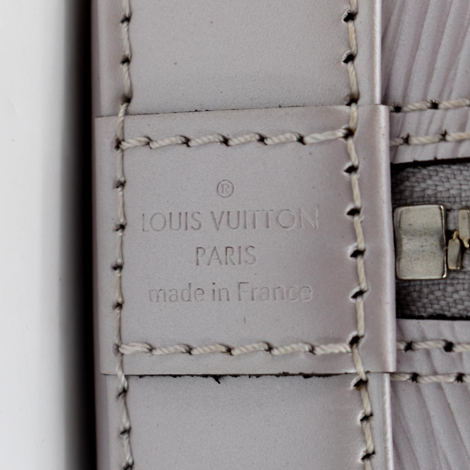 Louis Vuitton Alma BB Epi Leather Bleuet with Jacquard Logo Strap
