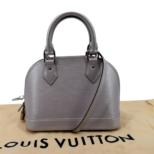 LOUIS VUITTON Alma BB Epi Leather Satchel Crossbody Bag Light Lavender