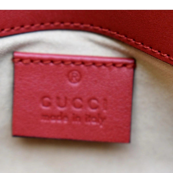 GUCCI GG Marmont Super Mini Matelasse Leather Crossbody Bag Red 476433