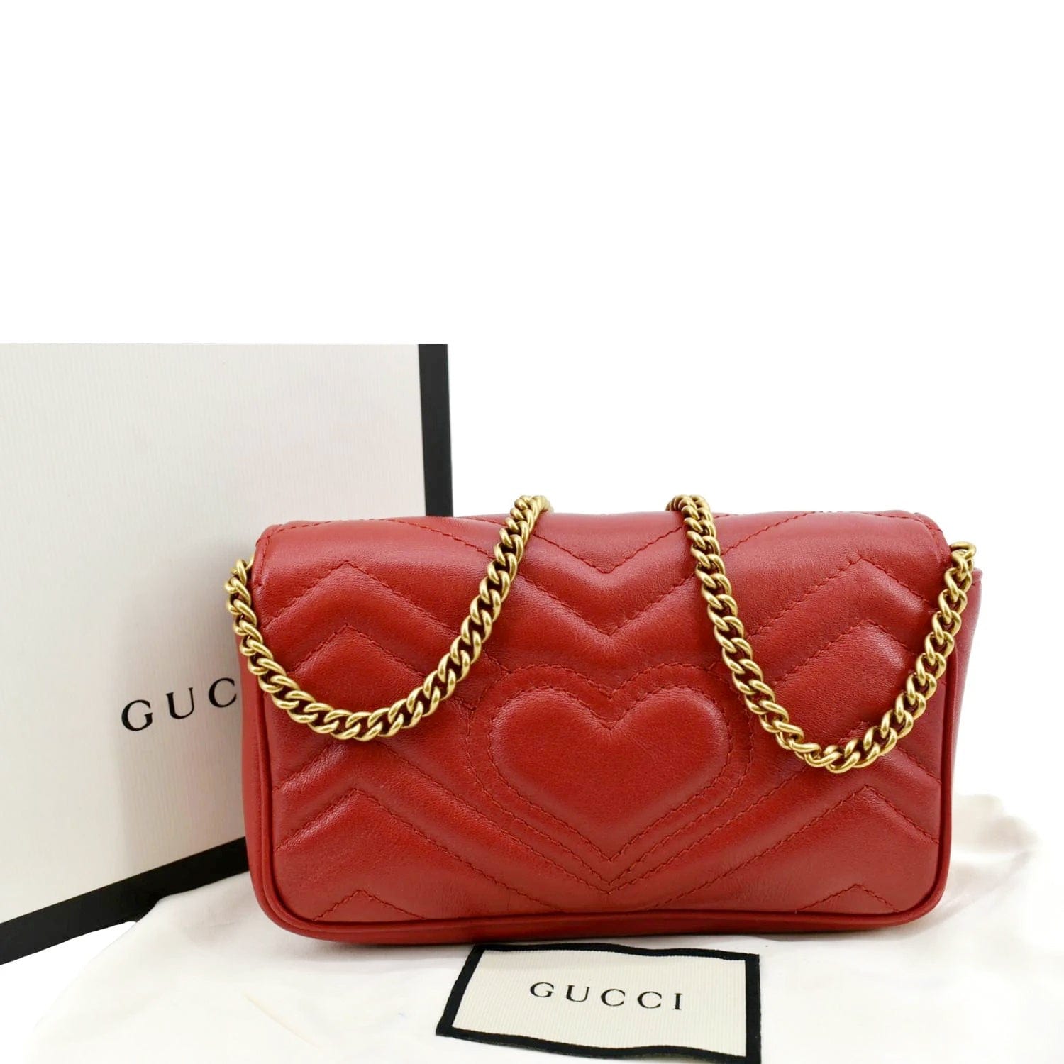 Gucci GG Marmont 2.0 Chain Wallet in Red
