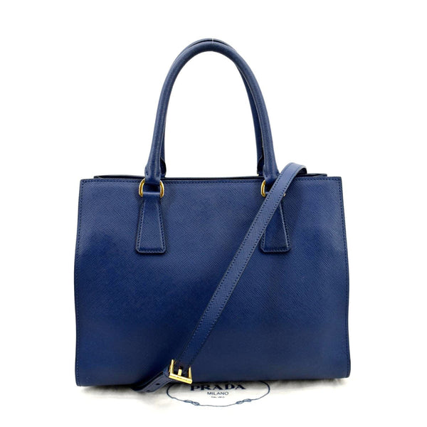 PRADA Saffiano Leather Tote Shoulder Bag Blue - Buy Now