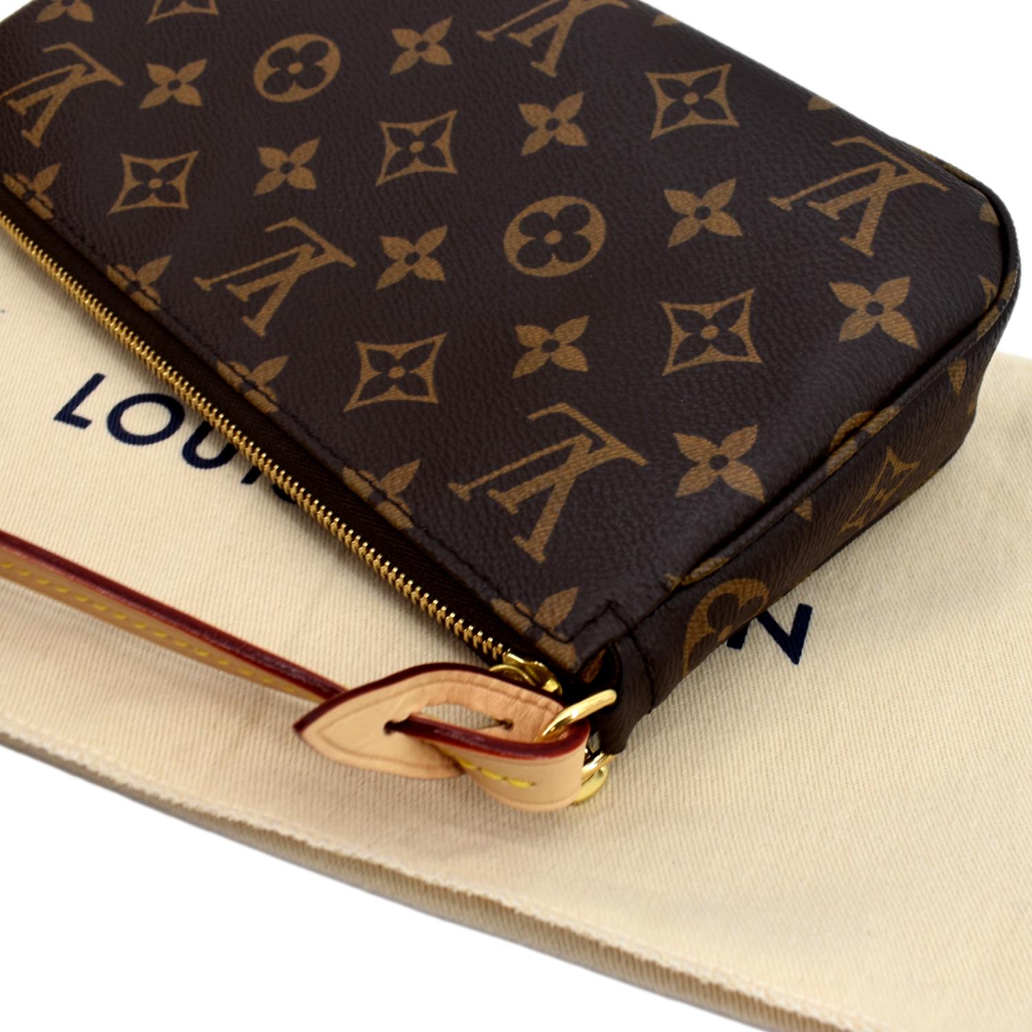 Pochette accessoire cloth clutch bag Louis Vuitton Brown in Fabric