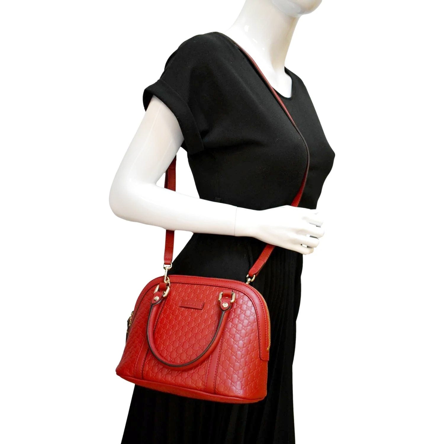 Authentic Gucci Guccissima Dome Satchel Bag Mini size, Luxury