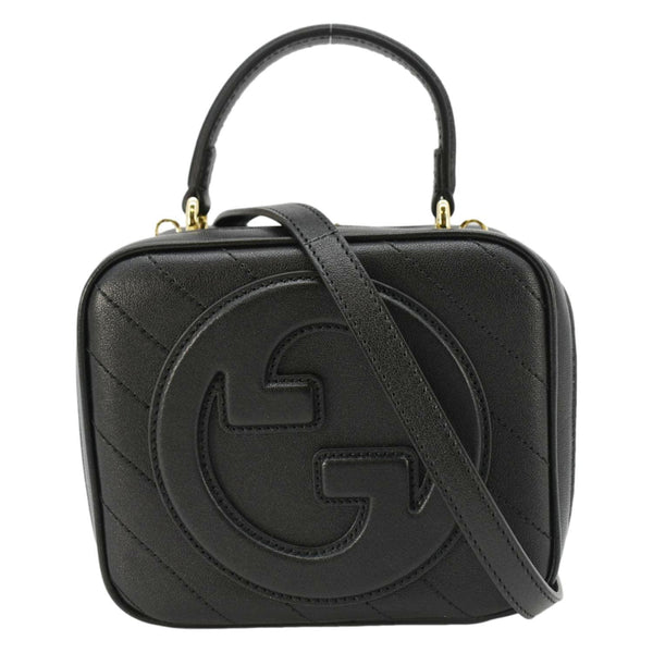 GUCCI Blondie Small Leather Black Crossbody bag  front look