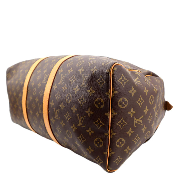 LOUIS VUITTON Keepall 45 Monogram Canvas Duffle Travel Bag Brown