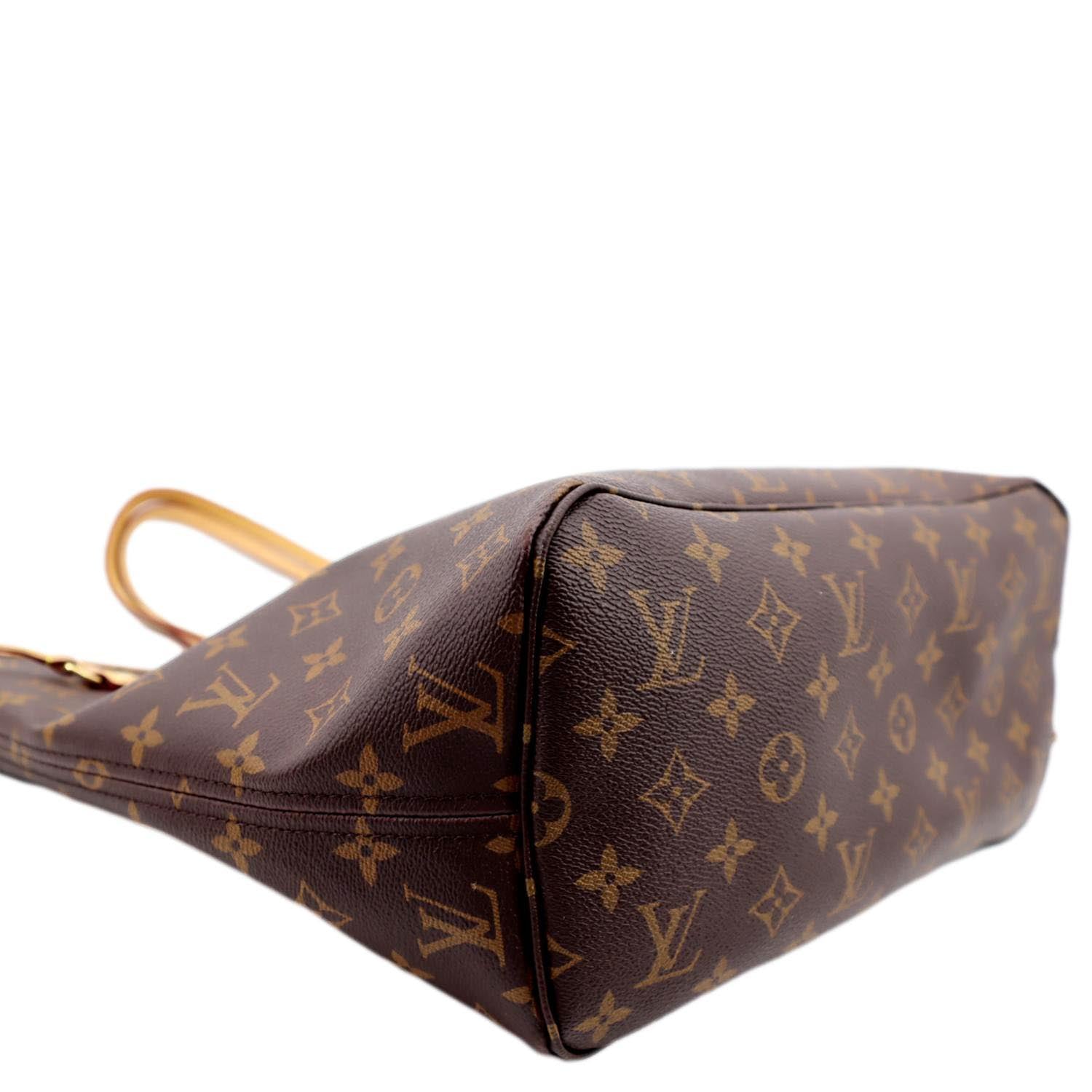 Louis Vuitton Brown Monogram Coated Canvas Neverfull MM Gold