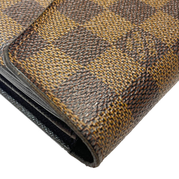 LOUIS VUITTON Sarah Damier Ebene Wallet Brown